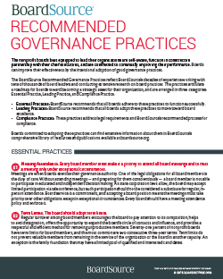 boardsource governance practices